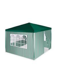 VCM. - Pavillon | Maße ca. 3x3 m | wasserabweisende 110g / m² PE Plane | Partyzelt | Gartenzelt mit 4 Seitenteile | Grün - 