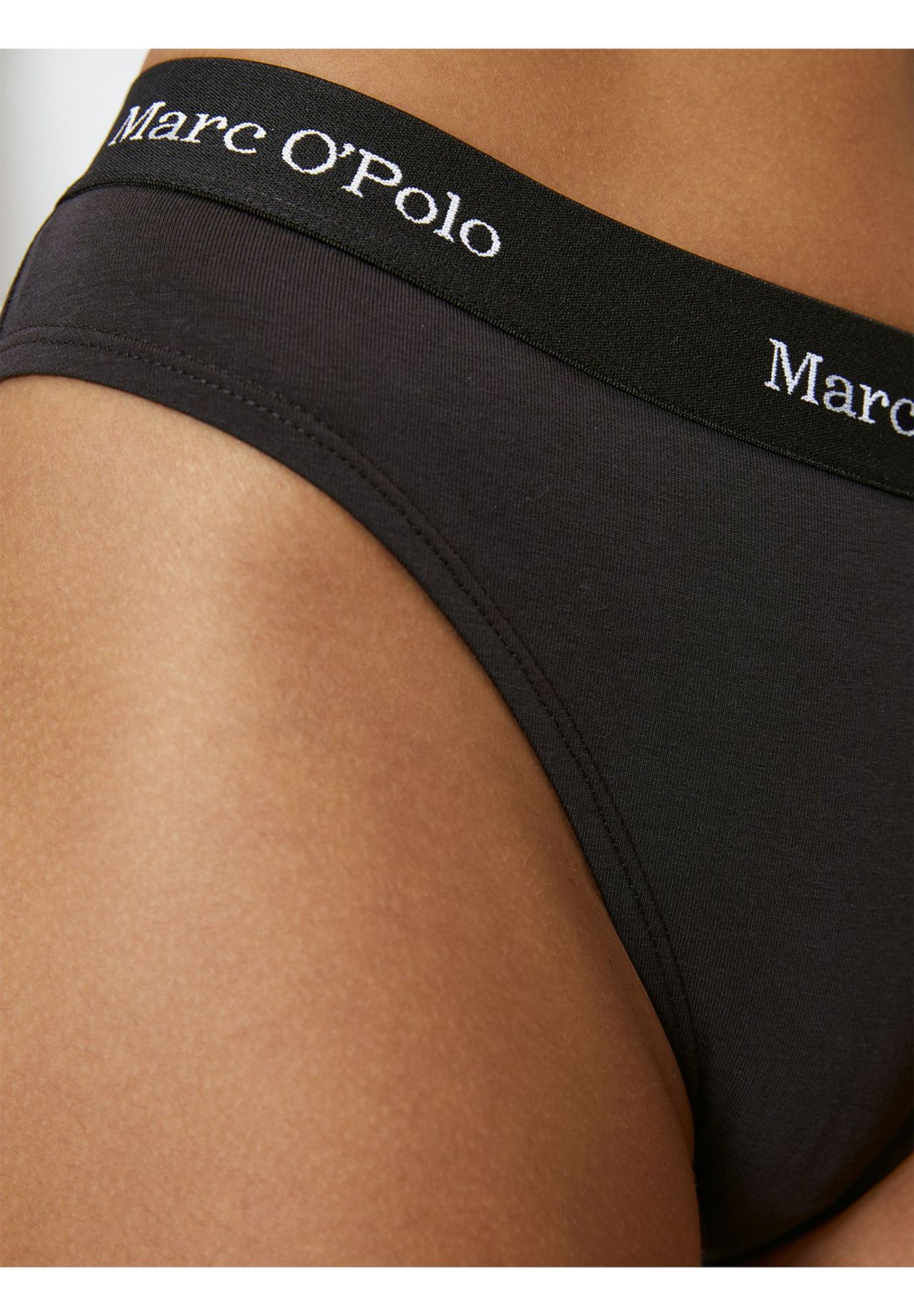 Marc O'Polo Essentials Slip, 3Er-Pack, Logo-Bund, FüR Damen, Schwarz, XL