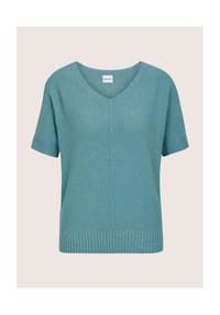 MADELEINE - Strukturpullover mit Glanzeffekt - aqua / silberfarben