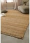 Green Looop Kurzflorteppich Dhurry - Jute Teppich natur handgewebt mit Fischgrätstruktur & Fransen, robust Bild 9