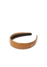 kazar - Hellbrauner Haarreif mit kleinem Monogramm - 