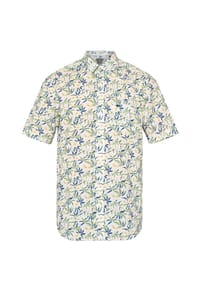 FYNCH-HATTON® - Freizeithemd, Body-Fit, Kurzarm, Button-Down-Kragen, für Herren - PALE YELLOW