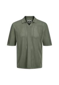 ORIGINALS by JACK & JONES - Poloshirt, Flachstrick, Baumwolle, für Herren - 176519 AGAVE GREE