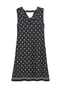 sheego - Jersey-Kleid - schwarz-ecru-bedruckt