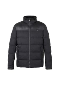NEW CANADIAN - Steppjacke Structure mit Stehkragen und Reißverschlusstaschen - Schwarz
