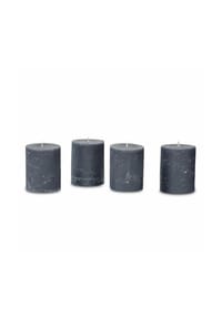 LOBERON Kerzen 4er Set - Kerze 4er Set Virrans anthrazit - anthrazit