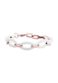 Adelia's Bold Style - Armband – Gliederarmband aus Keramik 21 cm - weiß