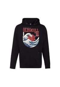 OLDSKULL - Kapuzensweater Asian Big W mit angesagtem Wellen-Print - Black