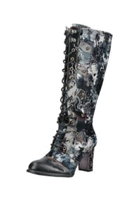 LAURA VITA® - Leder/Textil Stiefel - Schwarz