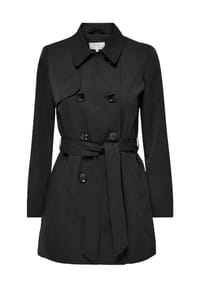 ONLY® - Trenchcoat, Bindegürtel, Blusenkragen, für Damen - 177911 BLACK