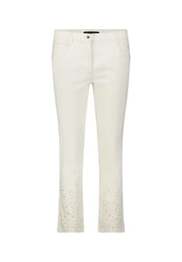 BETTY BARCLAY - Casual-Hose mit Stickerei - Rohweiß