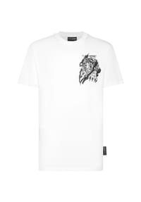 PLEIN SPORT - T-Shirt TIGER - white/black