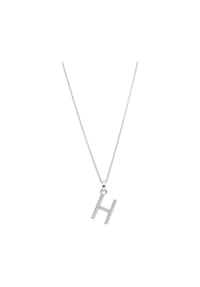SMART JEWEL® - Kette Buchstabe H mit Zirkonia Steine, Silber 925 - silber