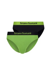 bruno banani - Sportslip / Unterhose 2er Pack Flowing - Grün / Schwarz