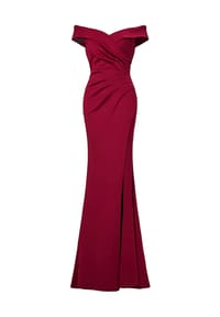 MODA MINX - Abendkleid Zara im schulterfreien Design - red