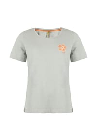 ROADSIGN® australia - Damen T-Shirt Flower Touch mit floralem Print aus Baumwolle, bequem und vielseitig für Casual-Looks und Alltag - grau