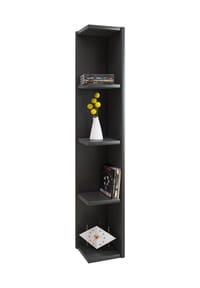 VCM. - Holzregal stehend | platzsparendes Regal | Maße: H. 97 x B. 15 x T. 17 cm | Elegantes Regal stehend | Aufbewahrungsregal | Bücherregal - Honsa - Anthrazit / Honig-Eiche