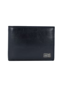 camel active JAPAN - Brieftasche "Japan", Glattleder, Querformat, Logoplatte, uni, für Herren - schwarz