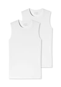SCHIESSER - 95/5 Organic Cotton Unterhemd, 2er-Pack, Single-Jersey, für Herren - 100 WEISS