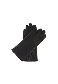 Kazar - Handschuhe aus Leder in Schwarz mit Zierfalten - Schwarz