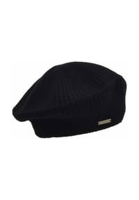 SEEBERGER - Baskenmütze, Emblem, für Damen - 10 BLACK