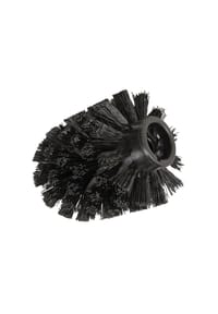 WENKO® - WC-Ersatzbürstenkopf, mit Adapter, schwarz - schwarz