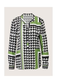 MADELEINE - Tunika-Bluse - schwarz / weiß / grün