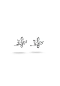 Thomas Sabo - Ohrstecker Blüte mit weißem Zirkonia in Tropfenform - silberfarben