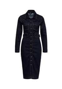 QUEEN KEROSIN - Jeanskleid mit durchgehender Knopfleiste - Denim