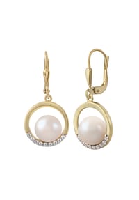 fascination by Ellen K. - Ohrringe 375/- Gold 18 Zirkonia - gelb