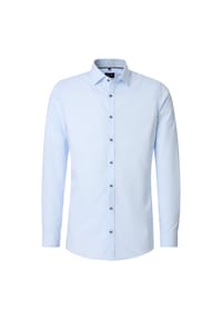 VENTI - Herren Businesshemd Langarm gestreift Body Fit - Blau