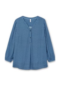 sheego - Tunika - tiefblau-gemustert