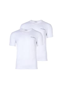 EMPORIO ARMANI - Herren T-Shirt, 2er Pack - CORE LOGOBAND, V-Neck, Stretch Cotton - Blau