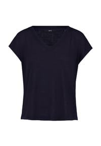 zero - Kurzarm-Shirt mit V-Ausschnitt - 5499 FIR GREEN