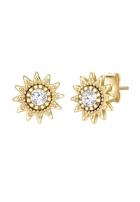 GLANZSTÜCKE MÜNCHEN - Damen Ohrringe aus 925/- Sterling Silber in Gelbgold mit Zirkonia - gelbgold