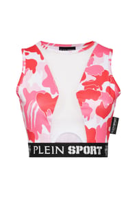 PLEIN SPORT - Sport Top CAMOUFLAGE - Fuxia