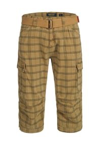 INDICODE - Shorts Cargo Nicolas Check - Amber