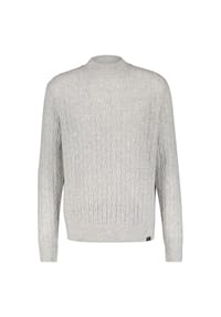 LERROS - Cable-Strickpullover mit Turtleneck - BLACK