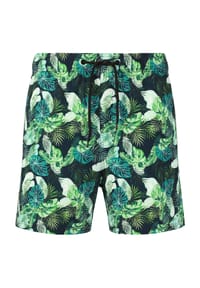 CRUZ - Badeshorts Toby mit sommerlichem und relaxtem Look - Print 3621 Green Leaf