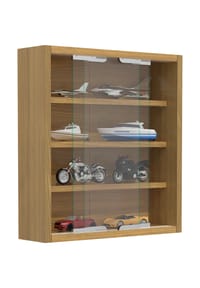 VCM. - Glasvitrine hängend | Vitrine Glas mit ESG-Sicherheitsglas | Maße: H. 40 x B. 37 x T. 10 cm| Hängevitrine Glas | Modern und platzsparend | Glas Vitrinenschrank -  Agisa S - 
