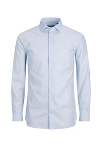 JACK & JONES - Hemd PARKER Slimfit Langarmhemd mit Kent-Kragen - hellblau