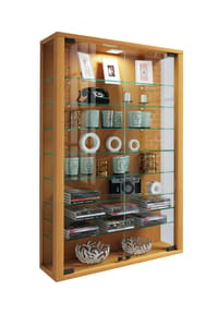 VCM. - Glasvitrine hängend | Vitrine Glas mit ESG-Sicherheitsglas | Maße: H. 91 x B. 59 x T. 18 cm | Hängevitrine Glas | Modern und platzsparend | Glas Vitrinenschrank - Vitrosa Mini - 