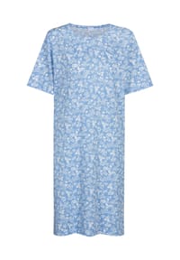 mey - Flower Meadow Sleepshirt, Rundhals, Kurzarm, für Damen - 1116 BLUE SILK