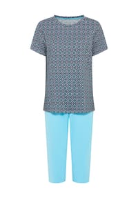 CALIDA - Capri-Pyjama Sopo, Baumwolle, für Damen - 565 BLUE TOPAZ