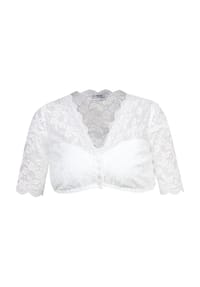 MarJo - Dirndlbluse, V-Ausschnitt, Knopfleiste, für Damen - 3497 OFFWHITE
