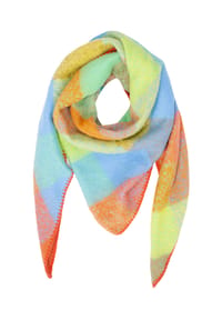 Seasons of April - Schal GRETA Bunter, kuschelig weicher Damen Schal in dreieck Form - Blau
