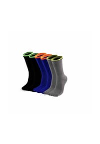 MUNADUNA - 3er-Pack Anti-Rutsch Socken – zweilagiges Bündchen Fitness-Socken,Handgekettelt,Anti-Rutsch - Blau-Weiß Mix