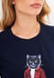 cat e lolette Blaues T-Shirt mit Katzenmotiv Bild 12