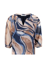 BETTY & CO - Shirtbluse, Raglanärmel, Split-Neck, für Damen - 1888 NATURE/BLUE