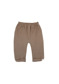maximo® - GOTS BABY-Krempelhose Musselinstoff, doppellagig - beigemeliert